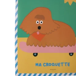 Affiche enfant chien et skate - Croquette