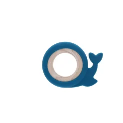 Anneau dentaire baleine bleue silicone