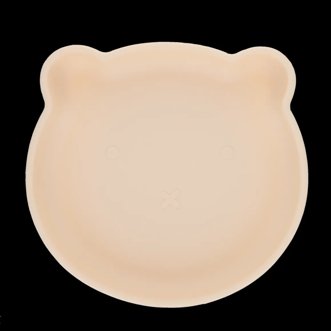 Assiette à compartiments en silicone moutarde et corail