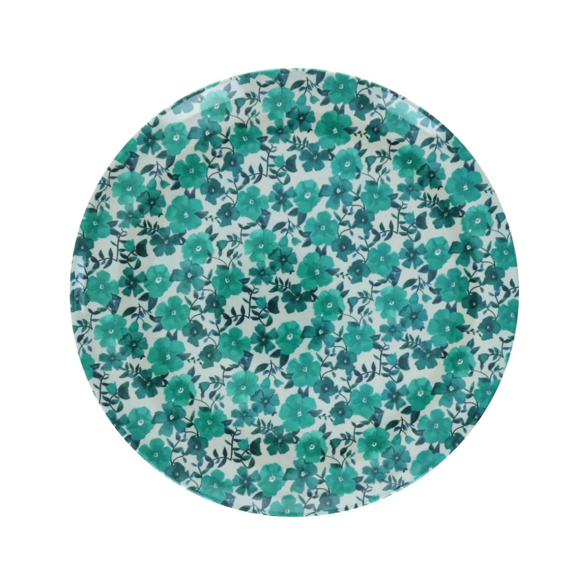 Assiette à fleurs en mélamine purple gipsy