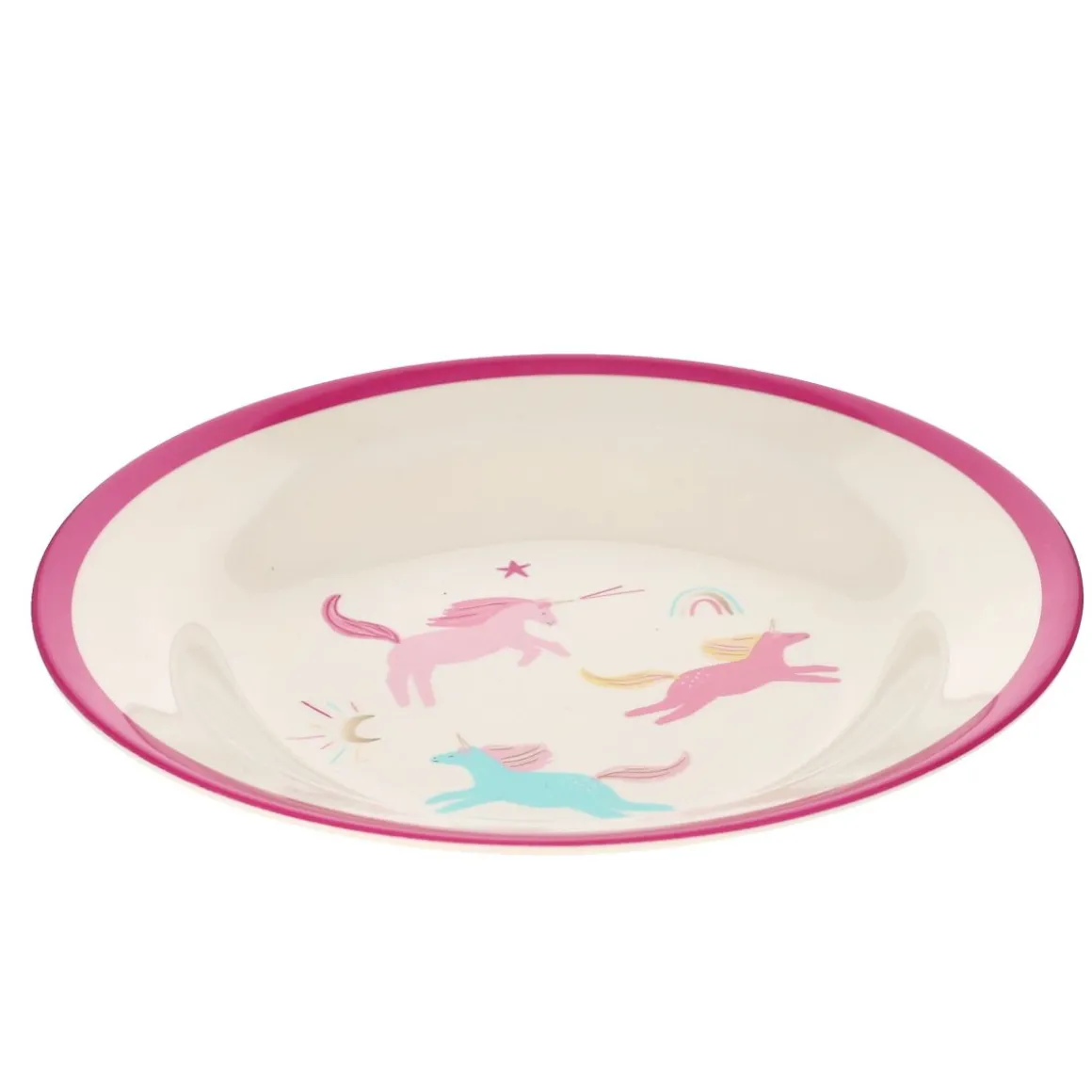 Assiette creuse motifs licornes