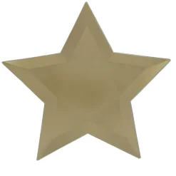 Assiette en carton étoile dorée