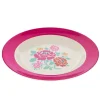 Assiette en mélamine à fleurs roses Datcha
