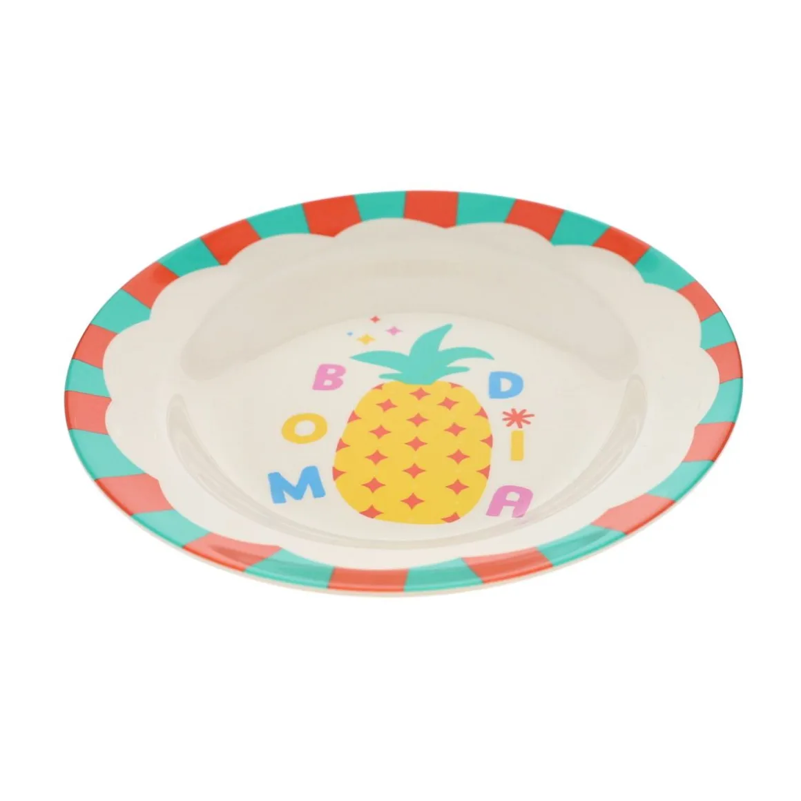 Assiette en mélamine Bom Dia ananas - Copacabana party !