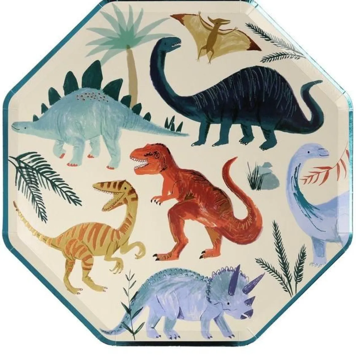 Assiettes en cartons dinosaure