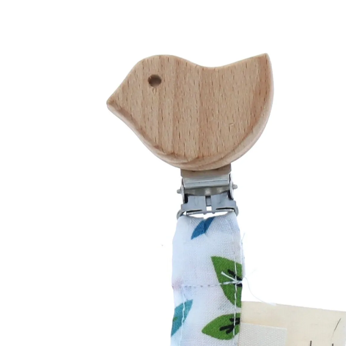 Attache tétine oiseau végétal