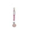 Attache tétine rose silicone