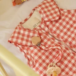 Attache tétine vichy - La petite poule rousse