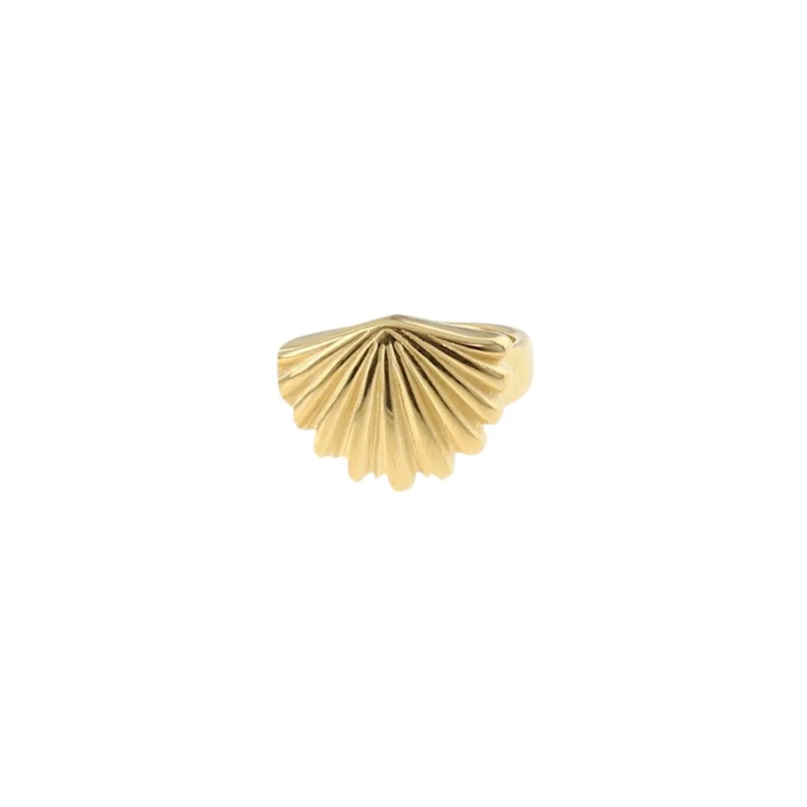 Bague coquillage doré
