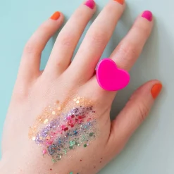 Bague cœur fuchsia