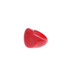 Bague cœur rouge