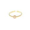 Bague dorée pierre Quartz rose