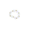 Bague en perles dorées et cœurs nacrés