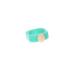 Bague pastel bleu et rose