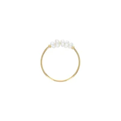 Bague perles nacrées blanches