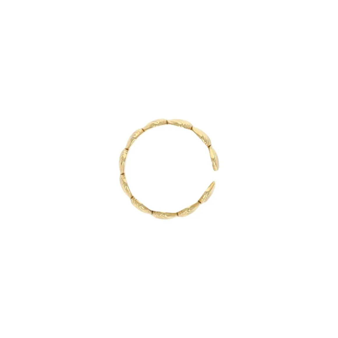 Bague rangée de coquillages dorés