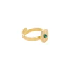 Bague Soleil Acier Doré