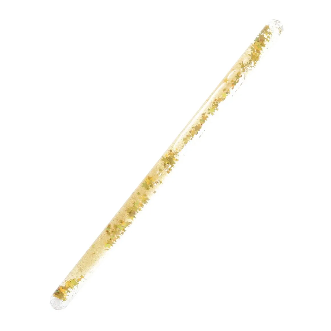 Baguette magique à paillettes liquide dorées