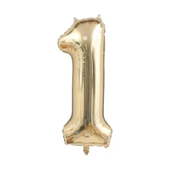 Ballon chiffre doré de 0 à 9