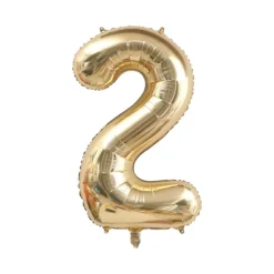 Ballon chiffre doré de 0 à 9