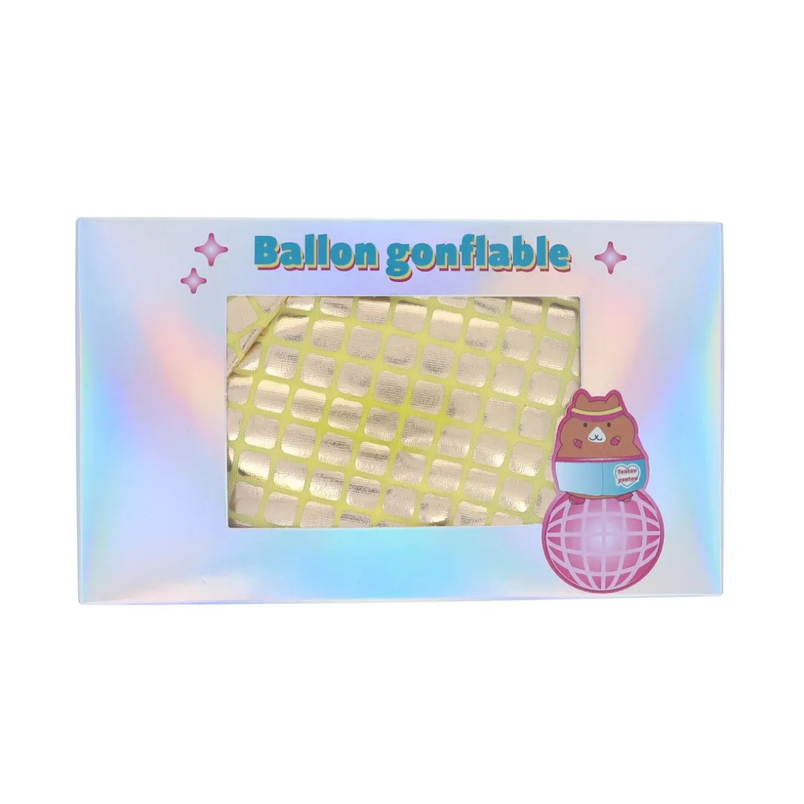 Ballon gonflable à facettes doré 30 cm