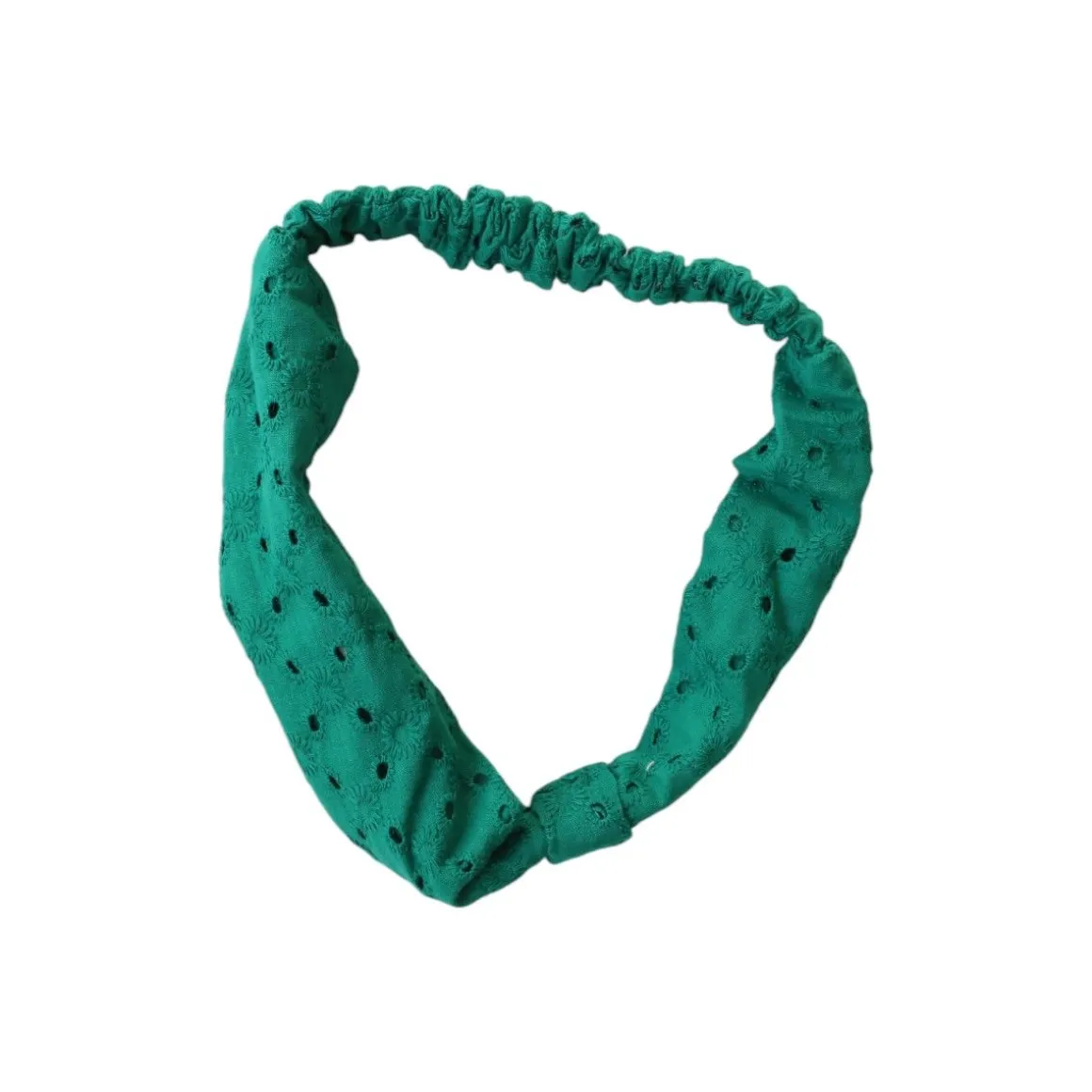 Bandeau cheveux enfant broderie verte - Folk d'été