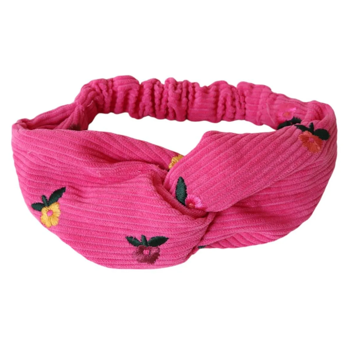 Bandeau cheveux enfant en velours rose - La vie en rose