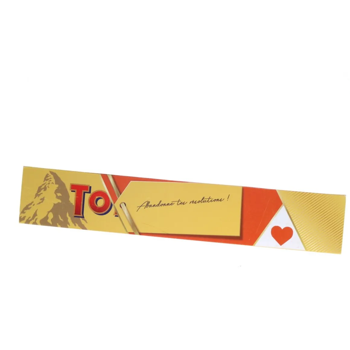 Barre chocolatée Toblerone "Le gras c'est la vie"