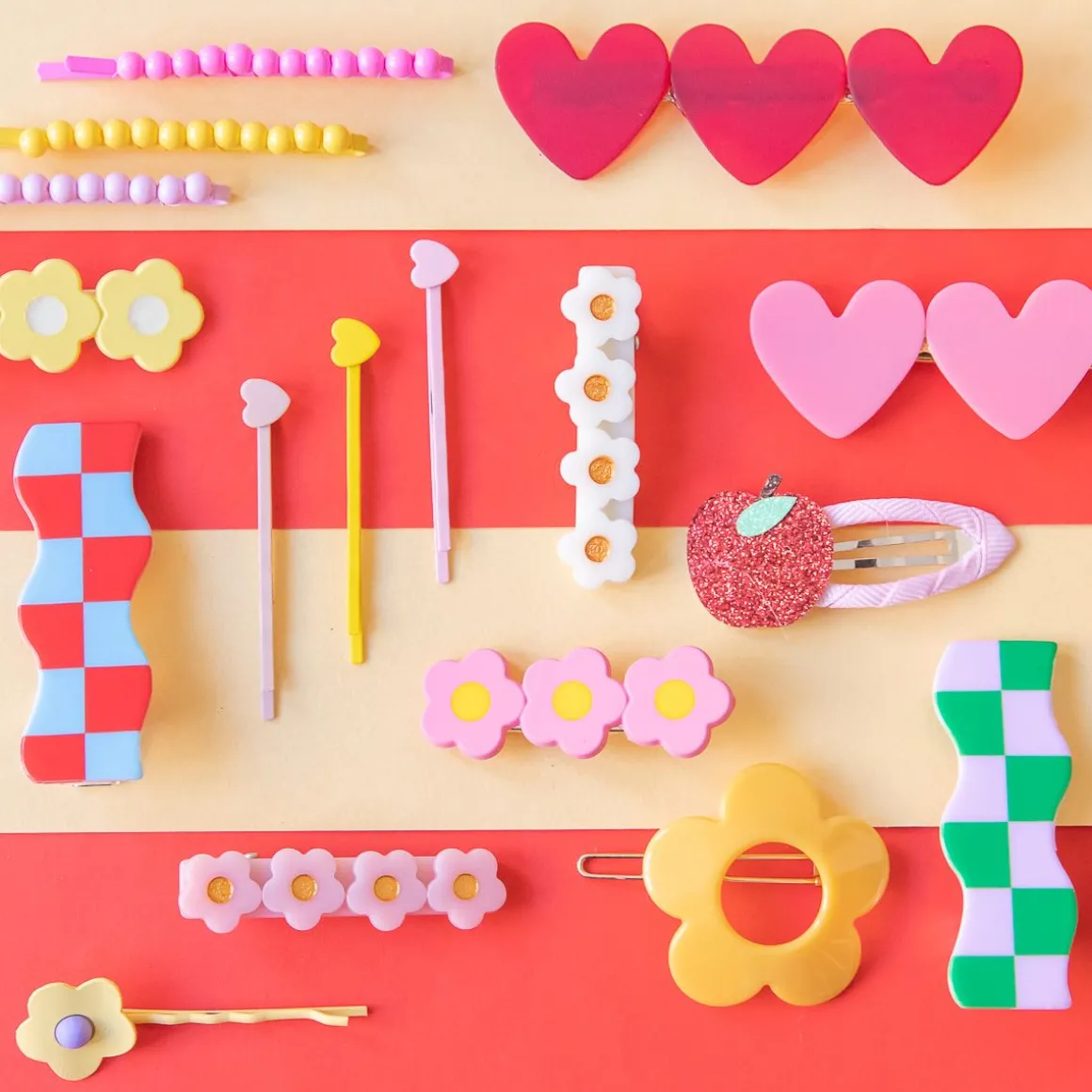 Barrette fleur jaune