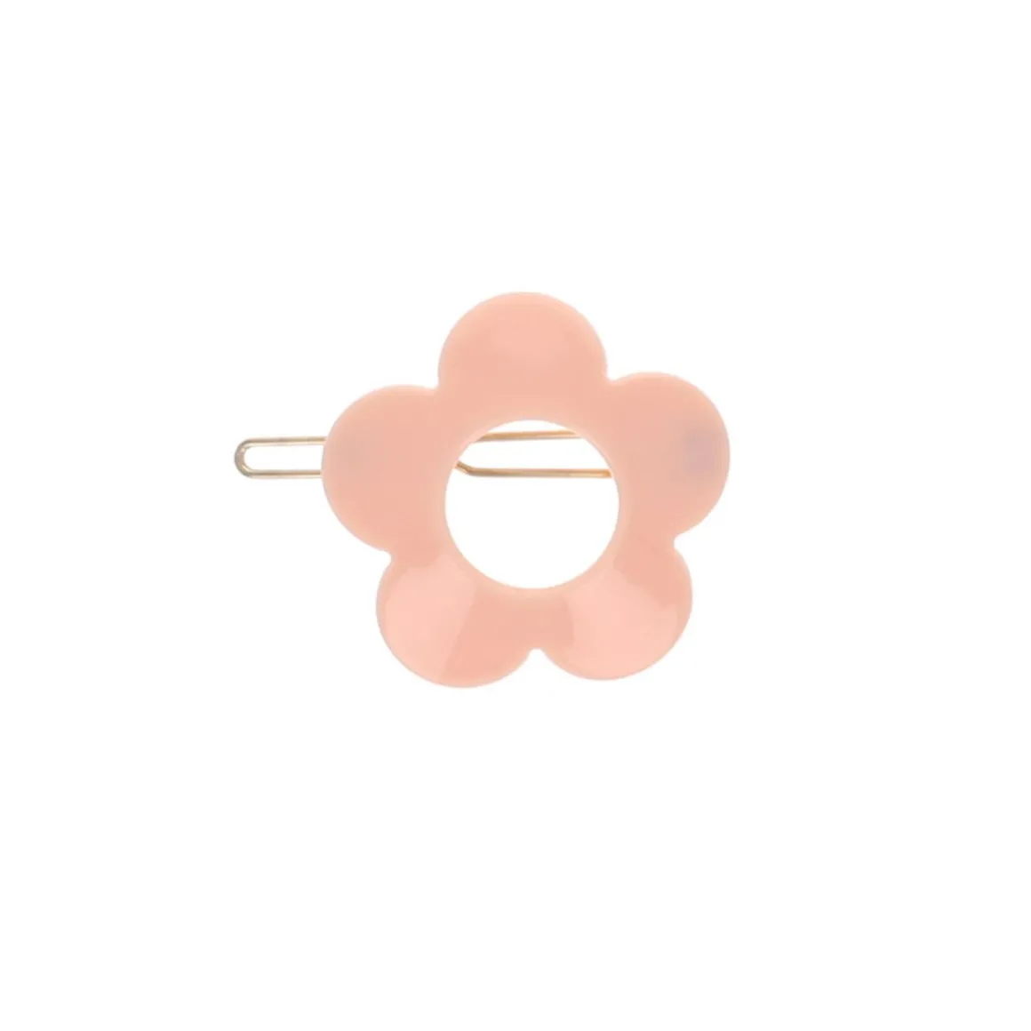 Barrette fleur rose