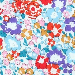 Bavoir à fleurs corail