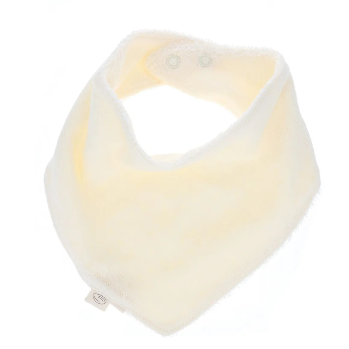 Bavoir bandana crème pointelle