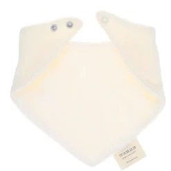 Bavoir bandana crème pointelle