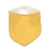 Bavoir bandana en gaze de coton jaune miel