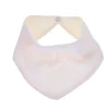 Bavoir bandana en gaze de coton rose
