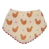 Bavoir bandana éponge poules - La petite poule rousse