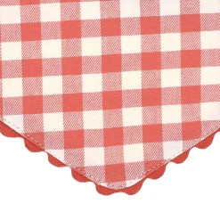 Bavoir bandana éponge vichy - La petite poule rousse