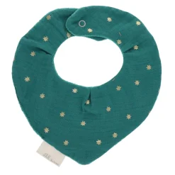 Bavoir bandana vert étoiles - Ma bonne étoile