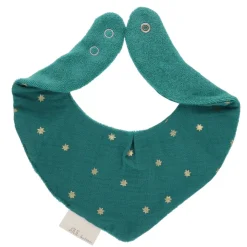 Bavoir bandana vert étoiles - Ma bonne étoile