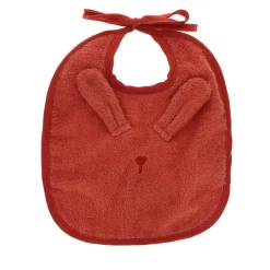 Bavoir en éponge Lapin terracotta