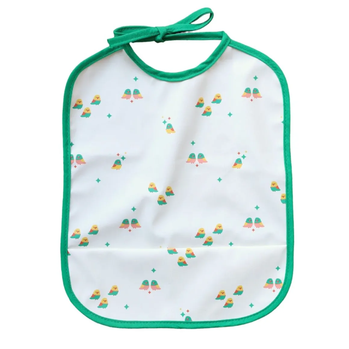 Bavoir imperméable oiseaux - Les Inséparables
