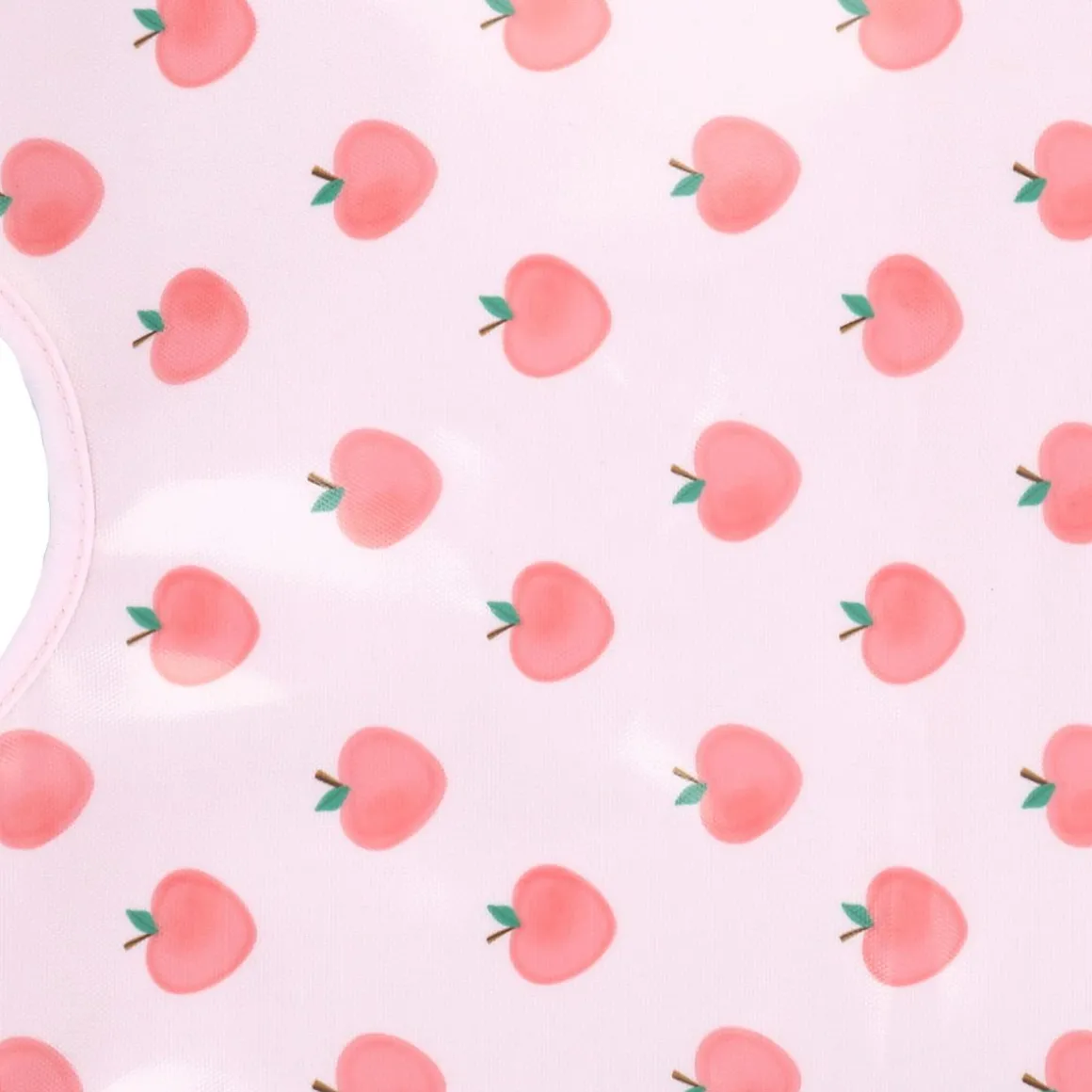 Bavoir élastique long pommes roses - Dans mon jardin