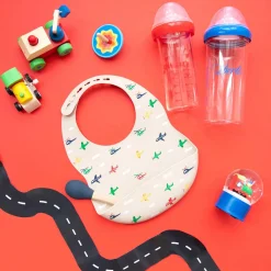 Bavoir silicone imprimé avion