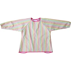 Bavoir tablier manches longues rayé multicolore 3-5 ans - Miaou