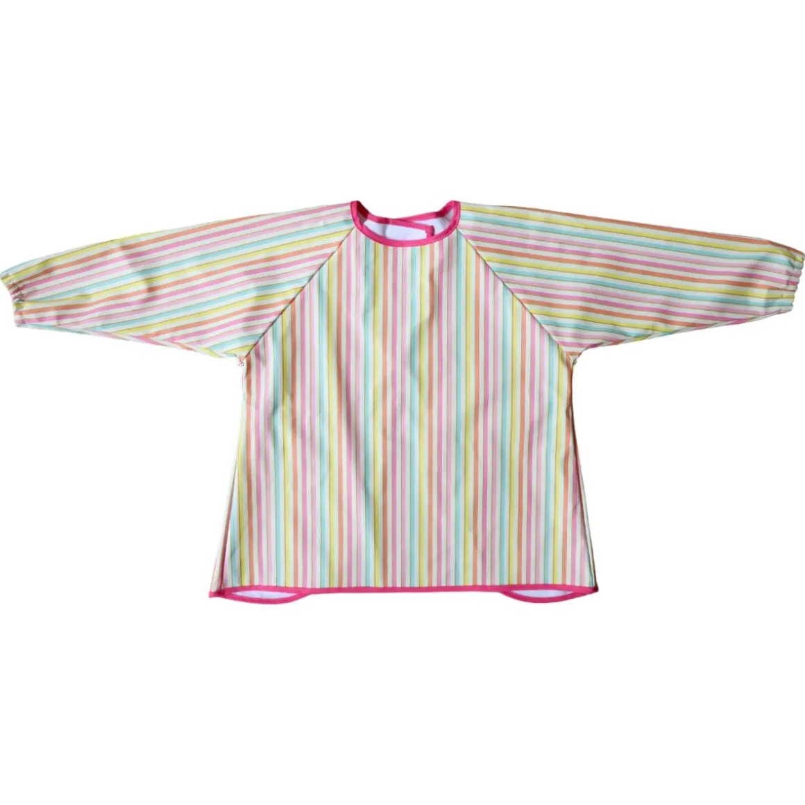 Bavoir tablier manches longues rayé multicolore 3-5 ans - Miaou