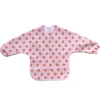 Bavoir tablier manches longues pommes roses 1-3 ans - Dans mon jardin