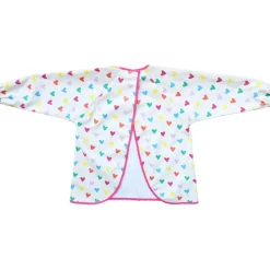 Bavoir tablier manches longues multicœurs 3-5 ans