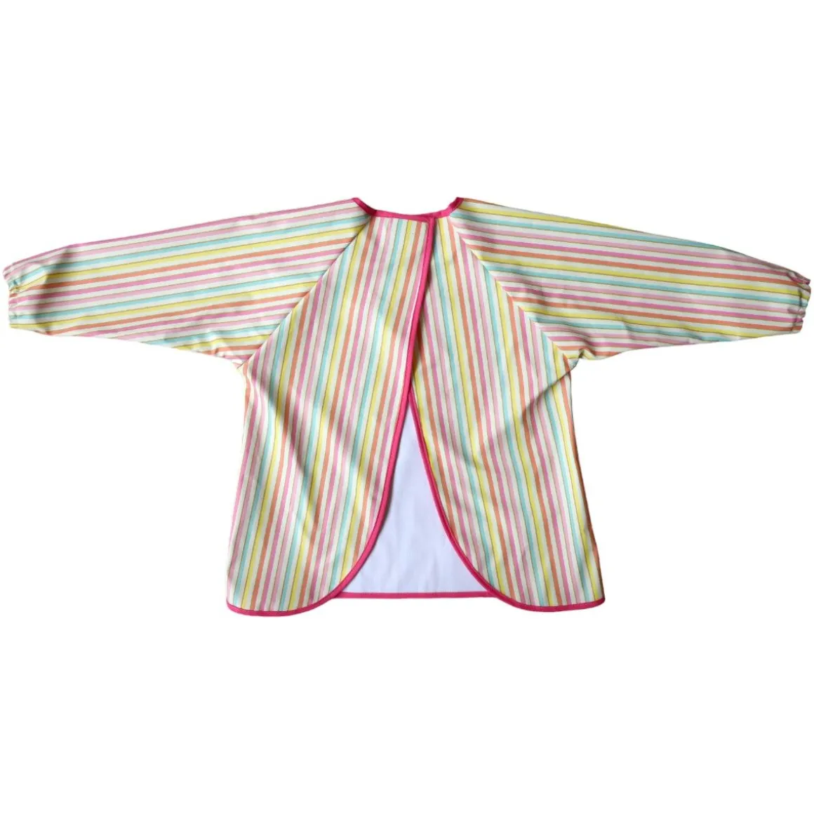 Bavoir tablier manches longues rayé multicolore 3-5 ans - Miaou