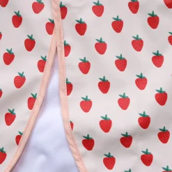 Bavoir tablier manches longues fraise 3-5 ans
