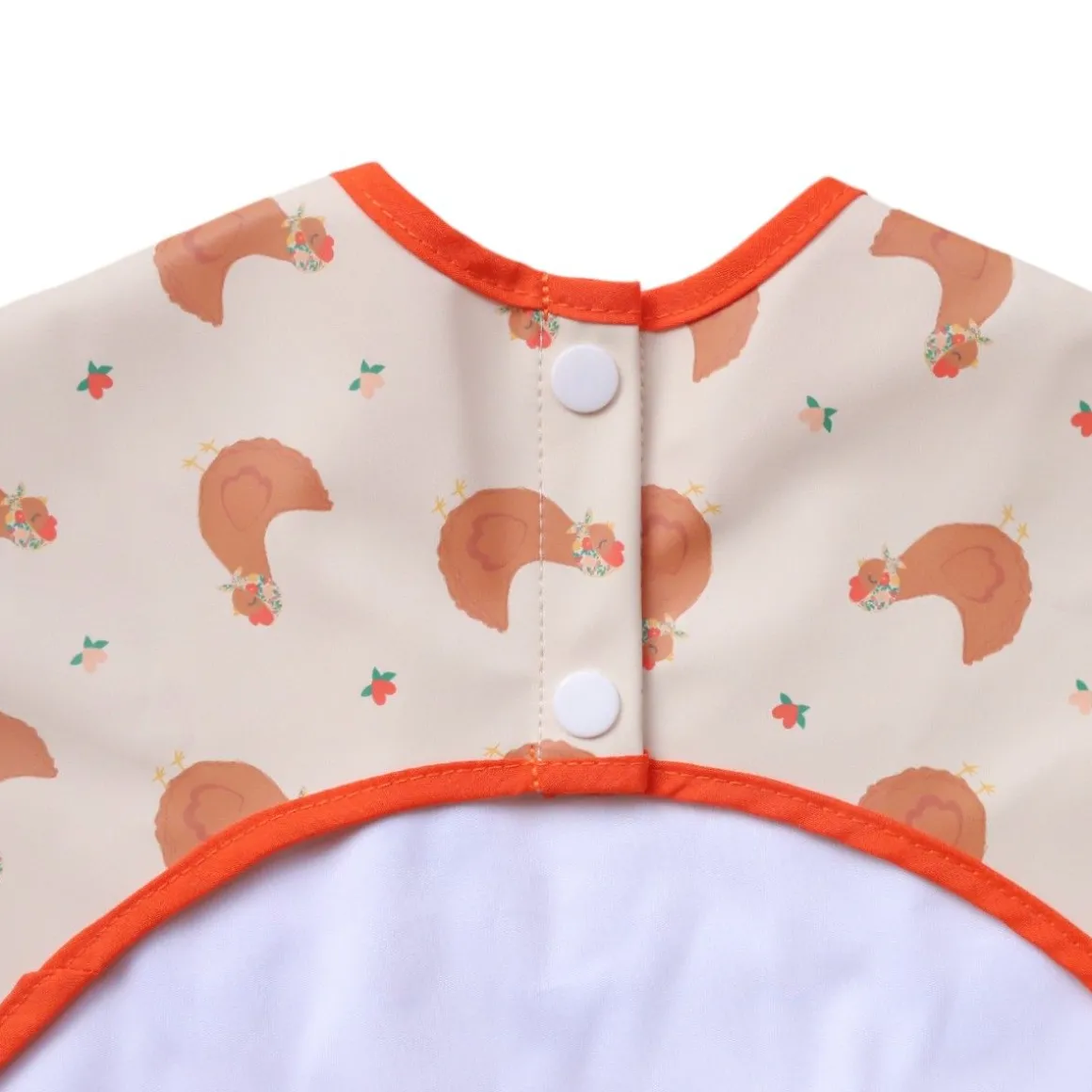 Bavoir tablier manches longues 1-3 ans - La petite poule rousse